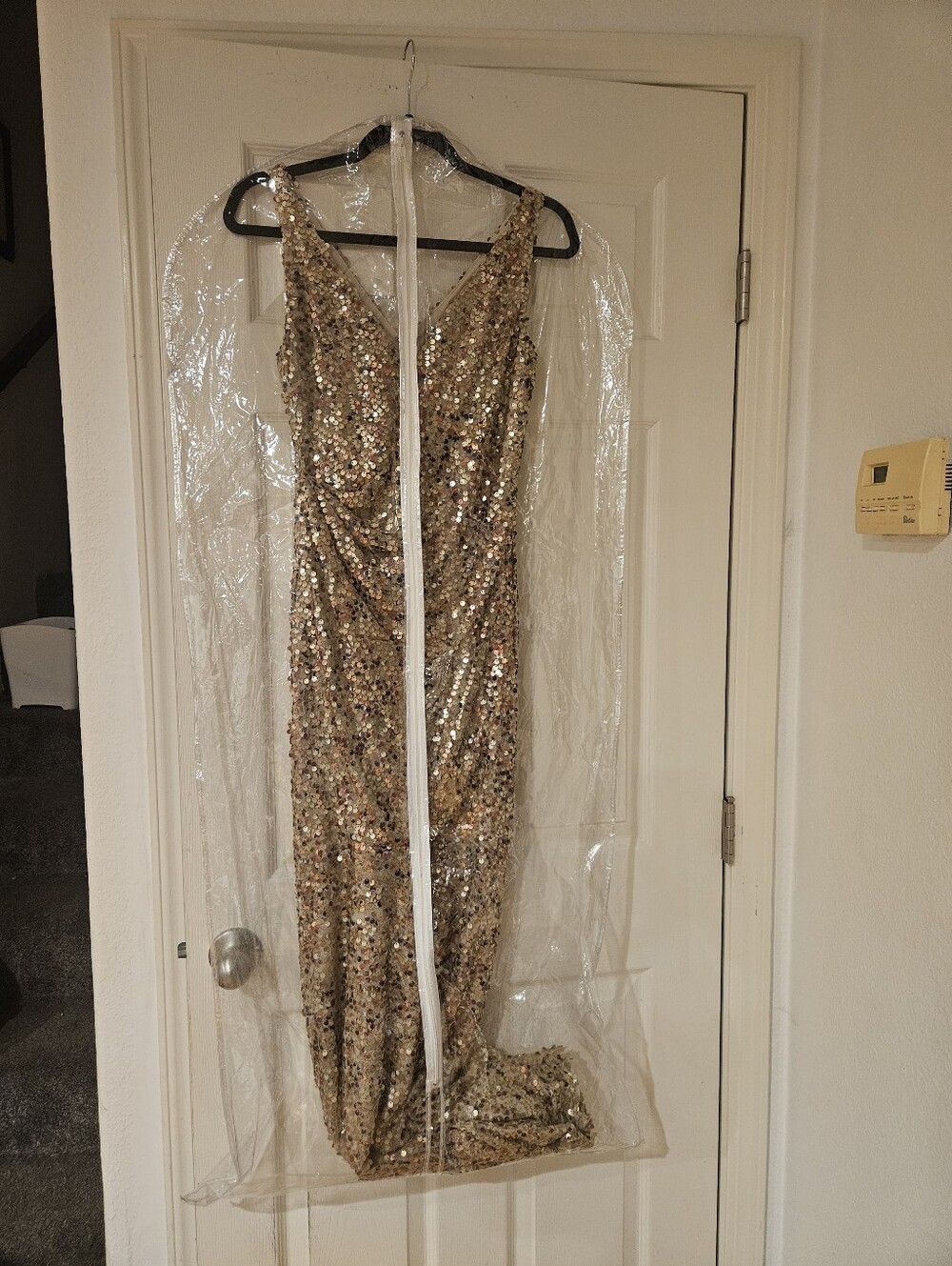 Vintage David Meister Gold Sequin Dress Sizr 4 - Picture 7 of 7